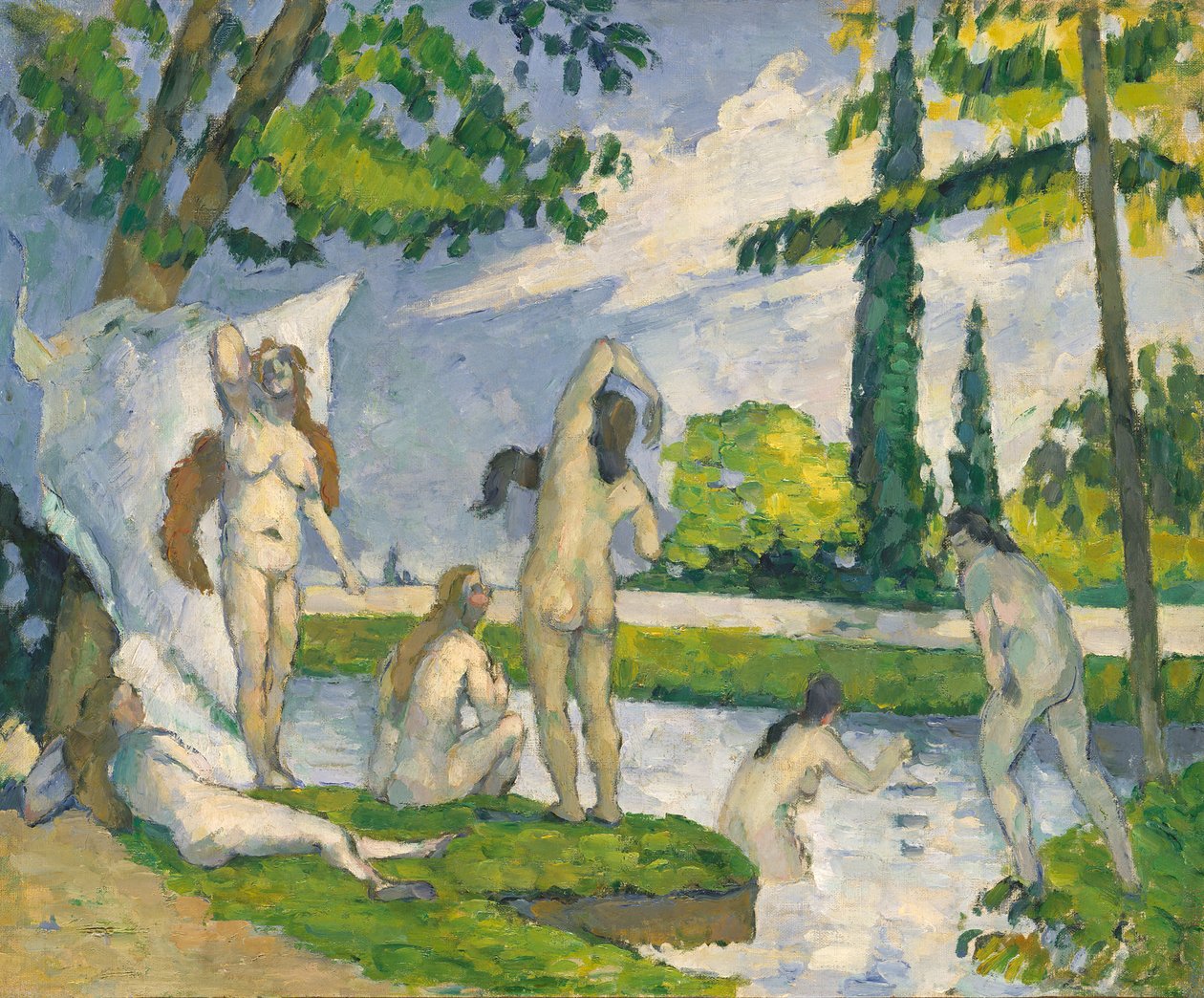 Badende, 1874-75 von Paul Cézanne