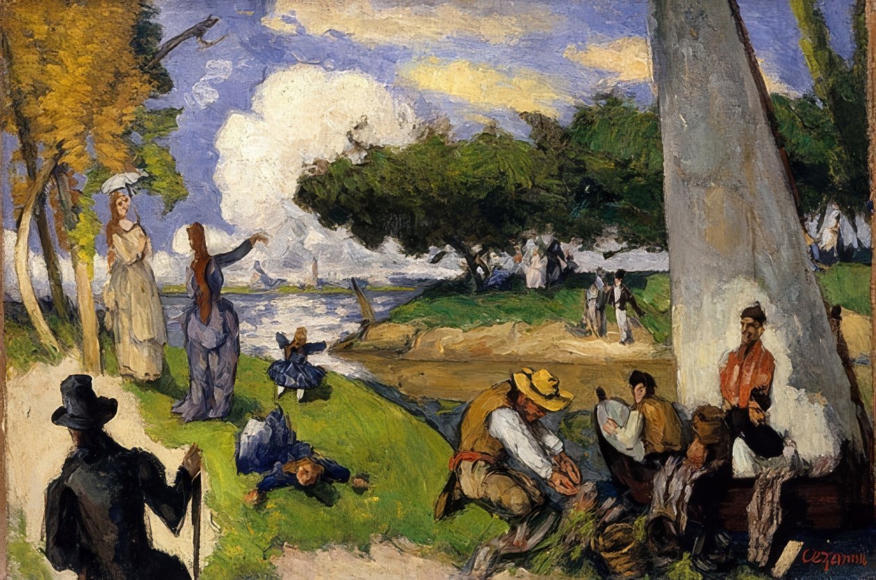 Die Fischer (Scène fantastique) von Paul Cézanne