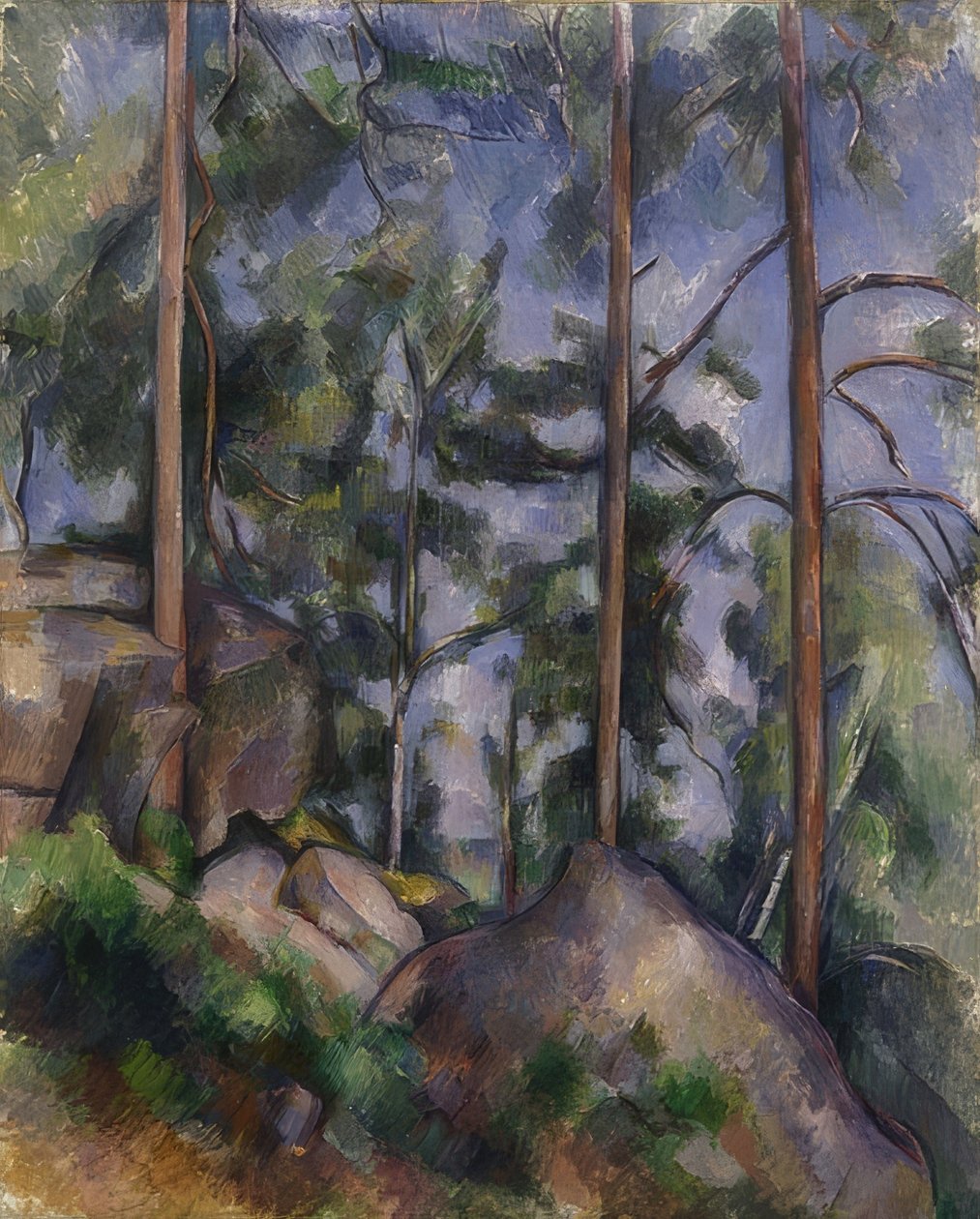 Kiefern und Felsen von Paul Cézanne