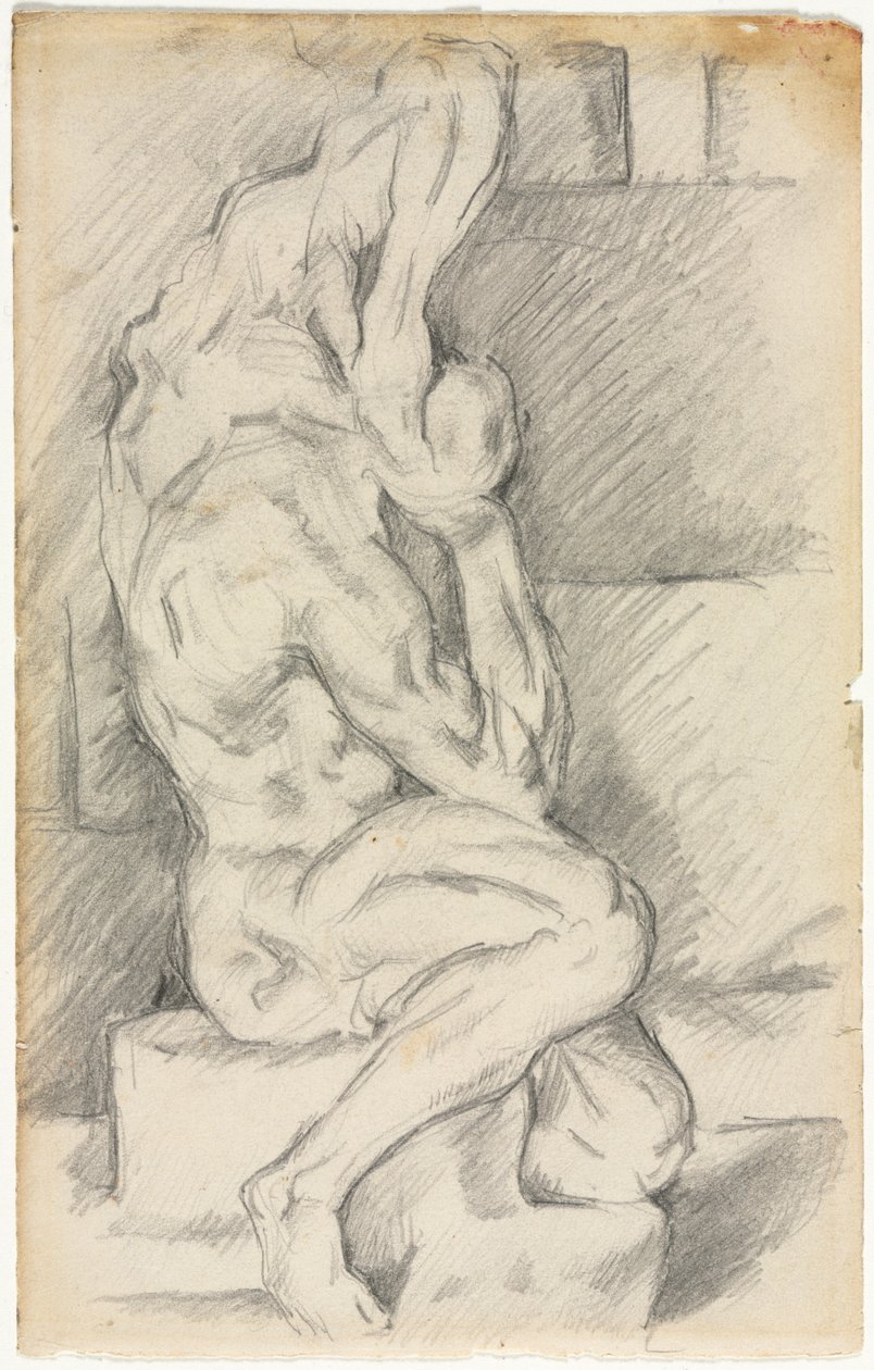 Skizze einer anatomischen Skulptur (recto) von Paul Cézanne