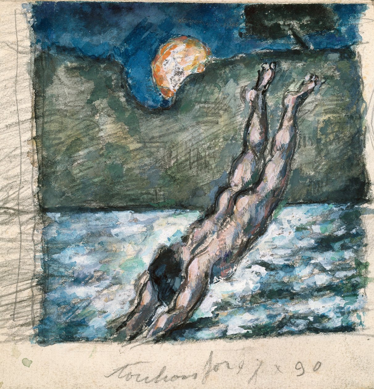 Der Taucher, 1867-70 von Paul Cézanne