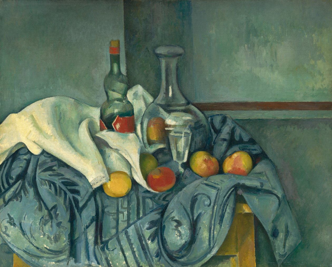 Die Pfefferminzflasche, 1893-1895 von Paul Cézanne