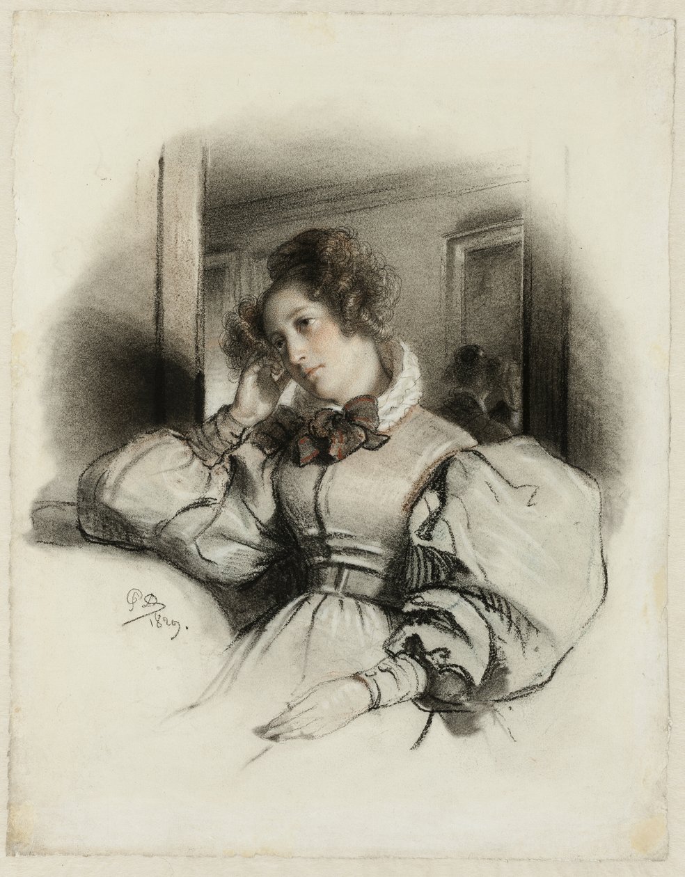 Porträt von Mme. E. D. von Paul Delaroche