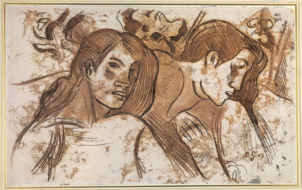 Zwei Marquisiennes von Paul Gauguin
