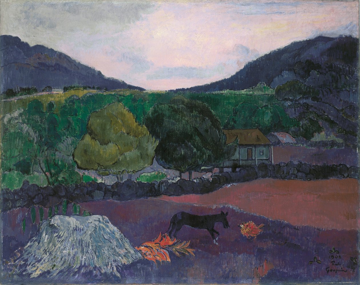 Landschaft mit Hund von Paul Gauguin