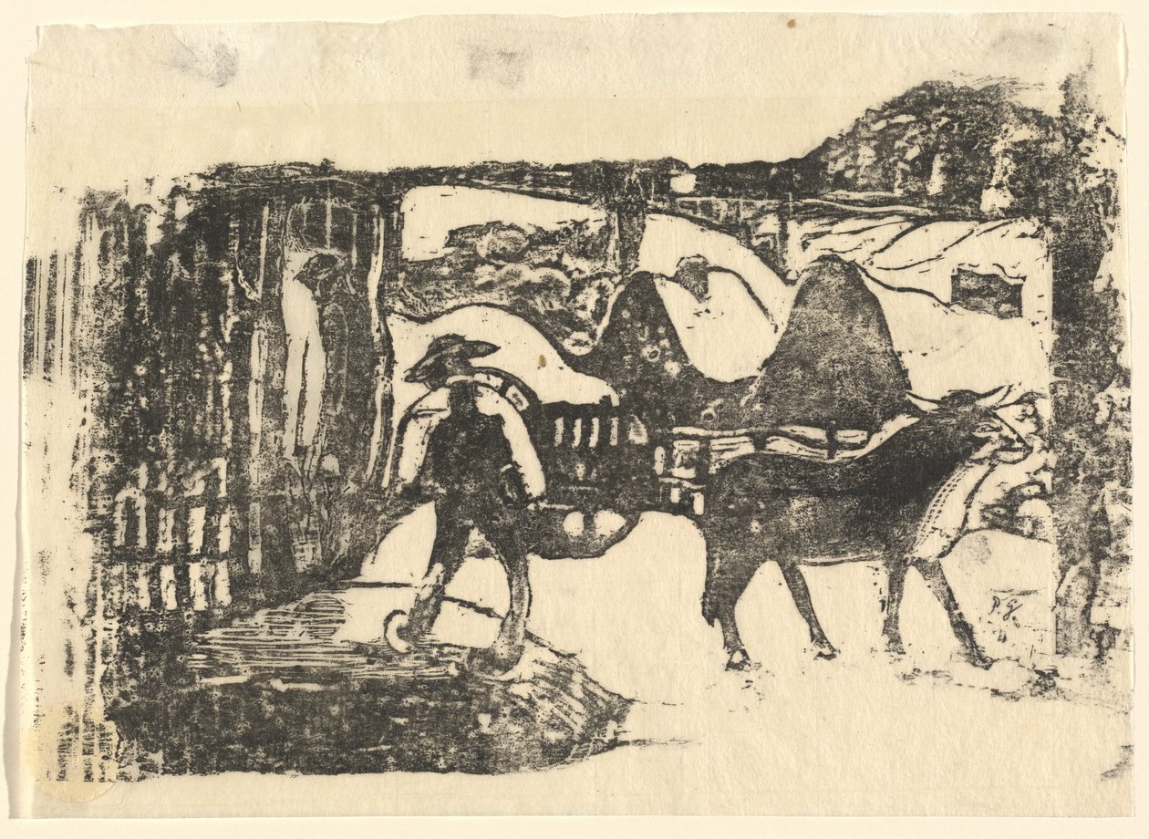 Der Ochsenkarren (Le char à boeufs) von Paul Gauguin