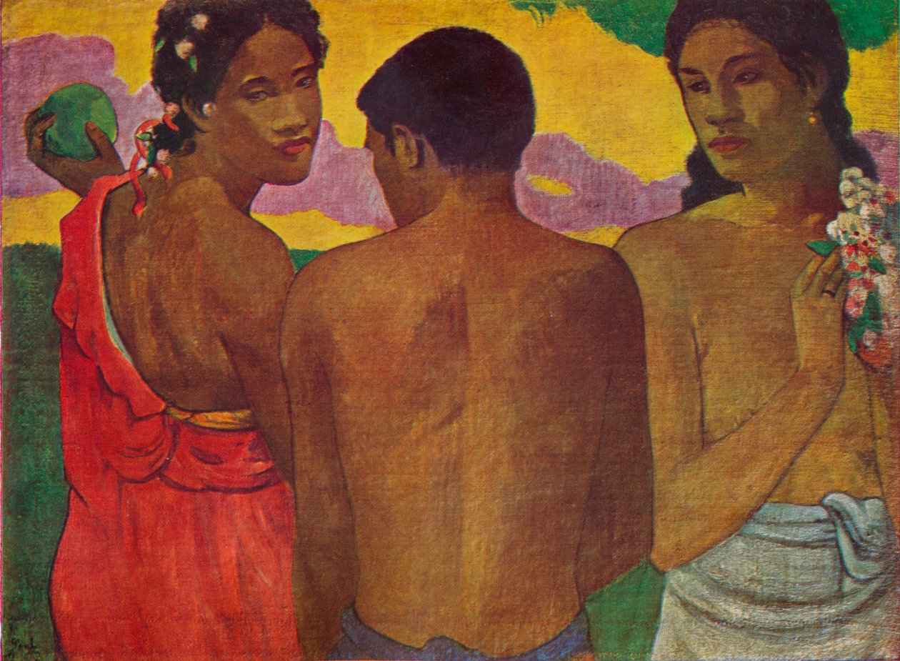 Die drei Tahitianer, 1899 von Paul Gauguin