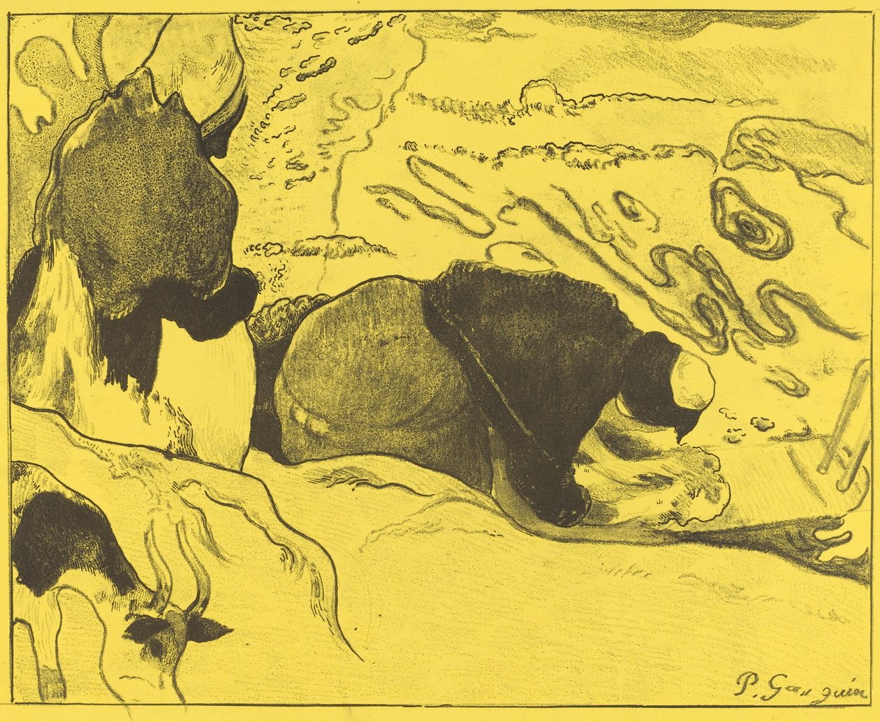Die Wäscherinnen (Les laveuses) von Paul Gauguin