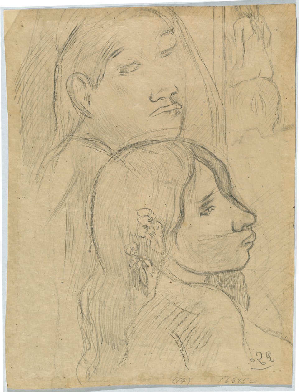 Zwei Marquesaner [verso] von Paul Gauguin