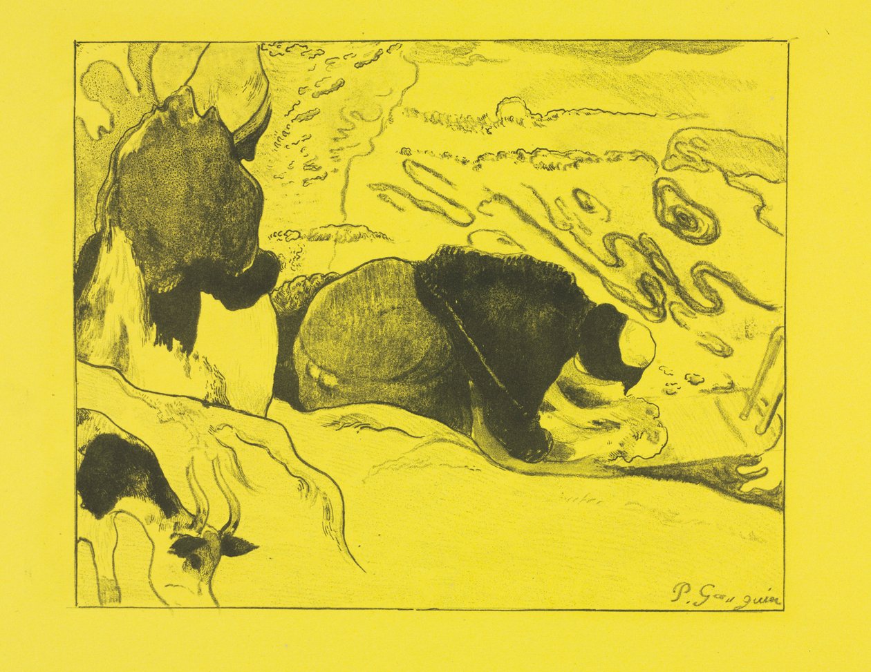Volpini Suite: Wäscherinnen Les Laveuses, 1889 von Paul Gauguin
