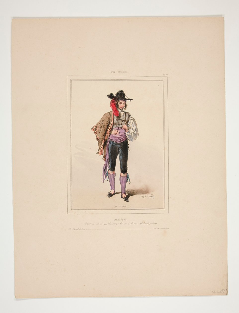 ARAGONAIS. Veste de drap. von Paul Gavarni