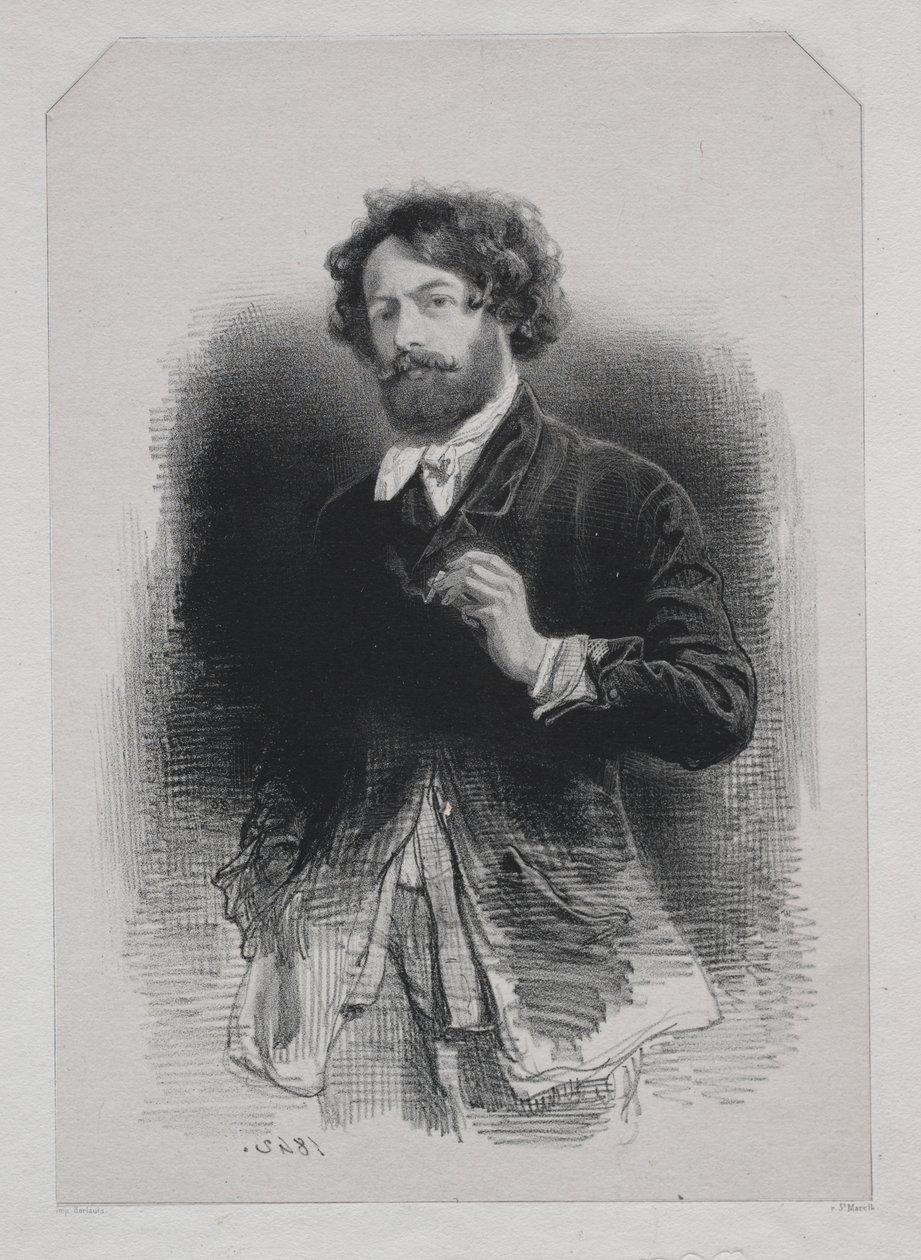 Selbstporträt von Paul Gavarni