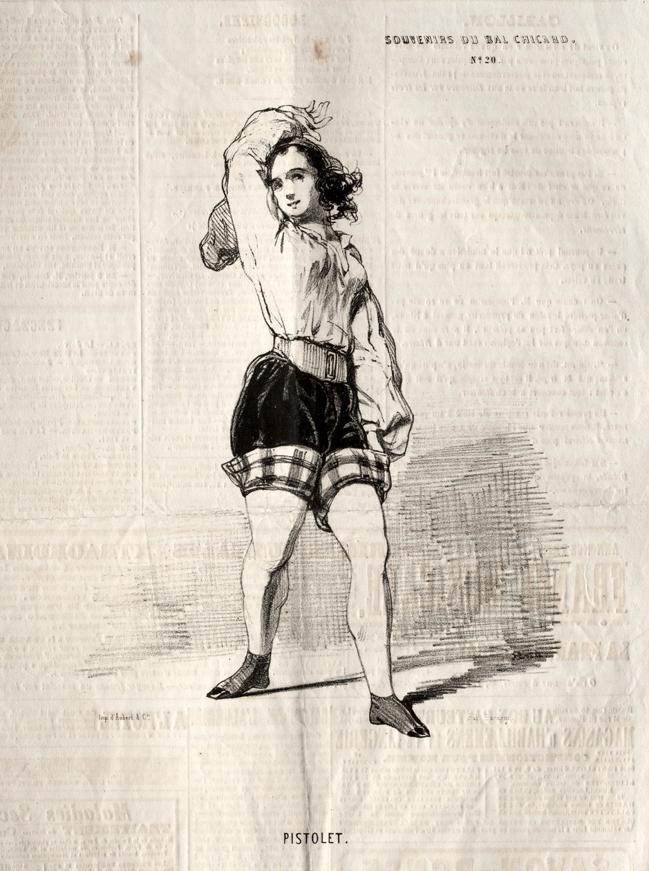 Souvenirs du Bal Chicard: Pistolet von Paul Gavarni