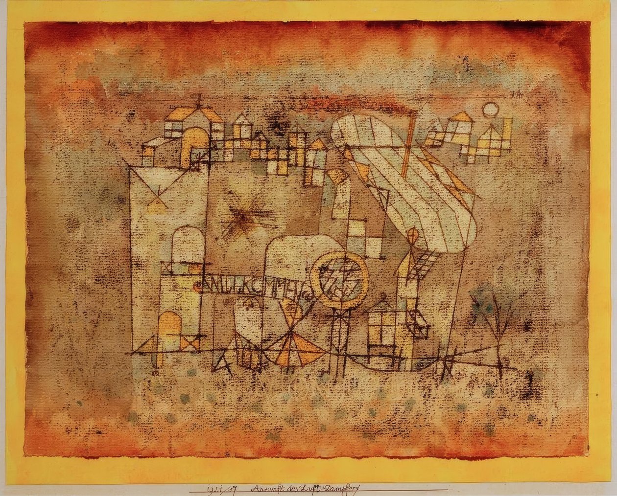 Ankunft des Luftdampfers von Paul Klee