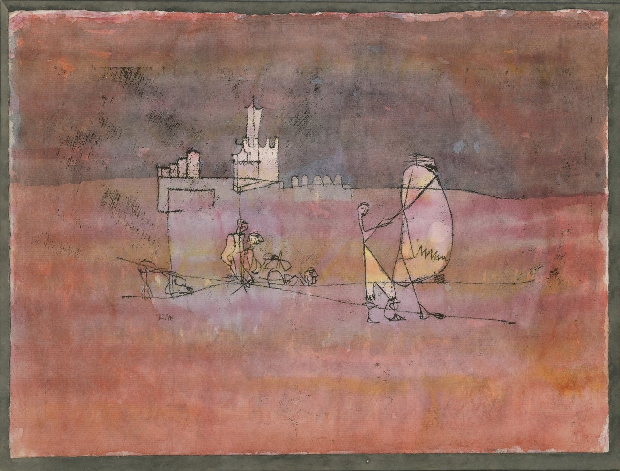 Episode vor einer arabischen Stadt, 1923 von Paul Klee