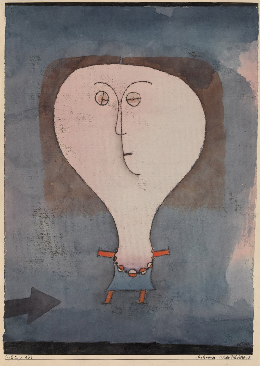 Schrecken eines Mädchens, 1922 von Paul Klee