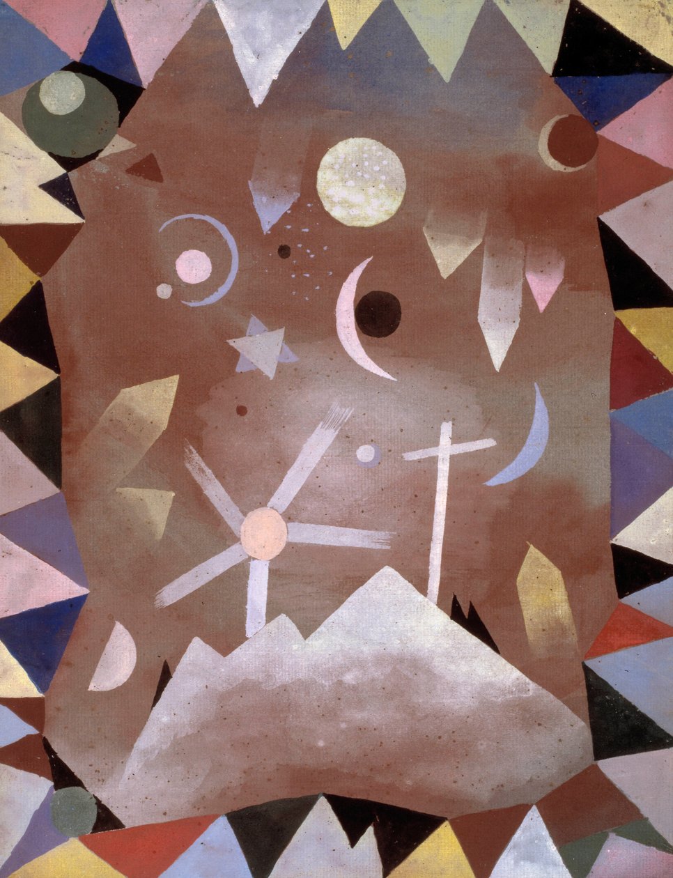 Über Bergeshöhe, 1917 von Paul Klee