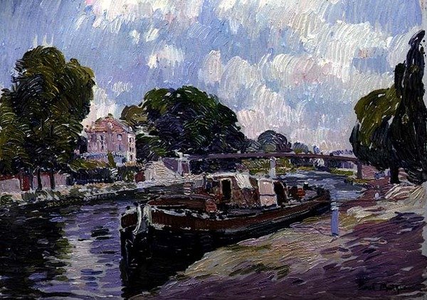 Das Kanalboot, Bougival von Paul Mathieu