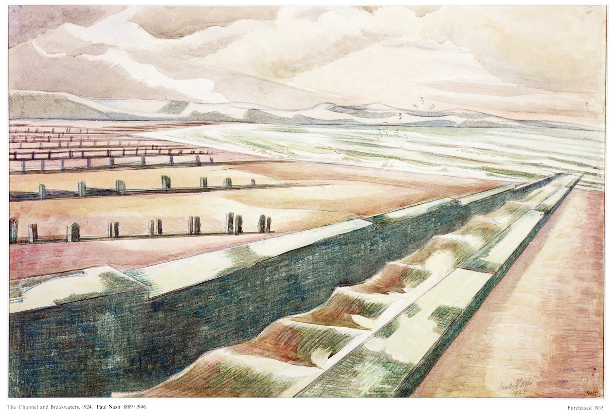 Kanal und Wellenbrecher von Paul Nash