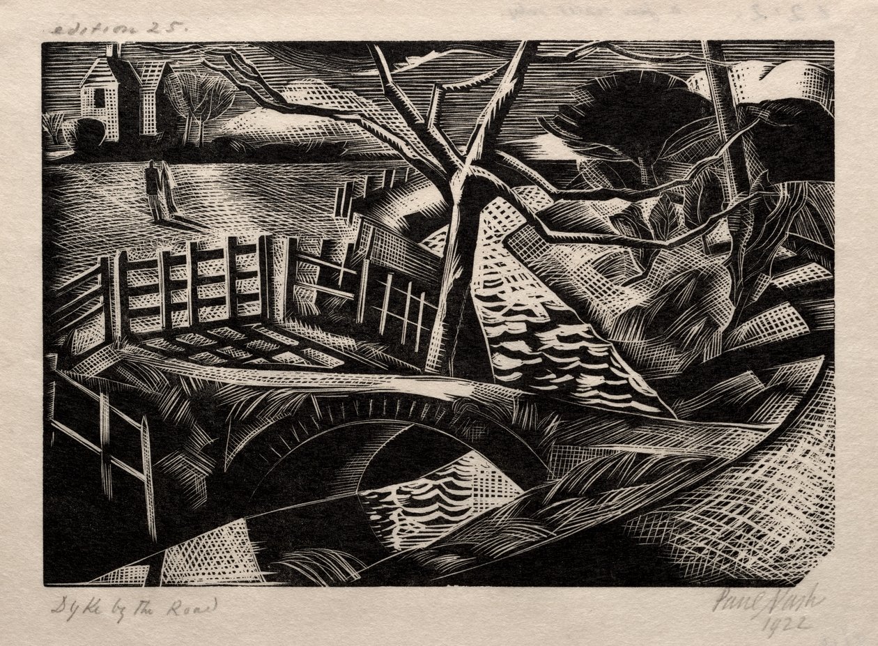Deich an der Straße von Paul Nash