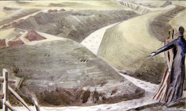 Der Große Deich, Romney Marsh von Paul Nash