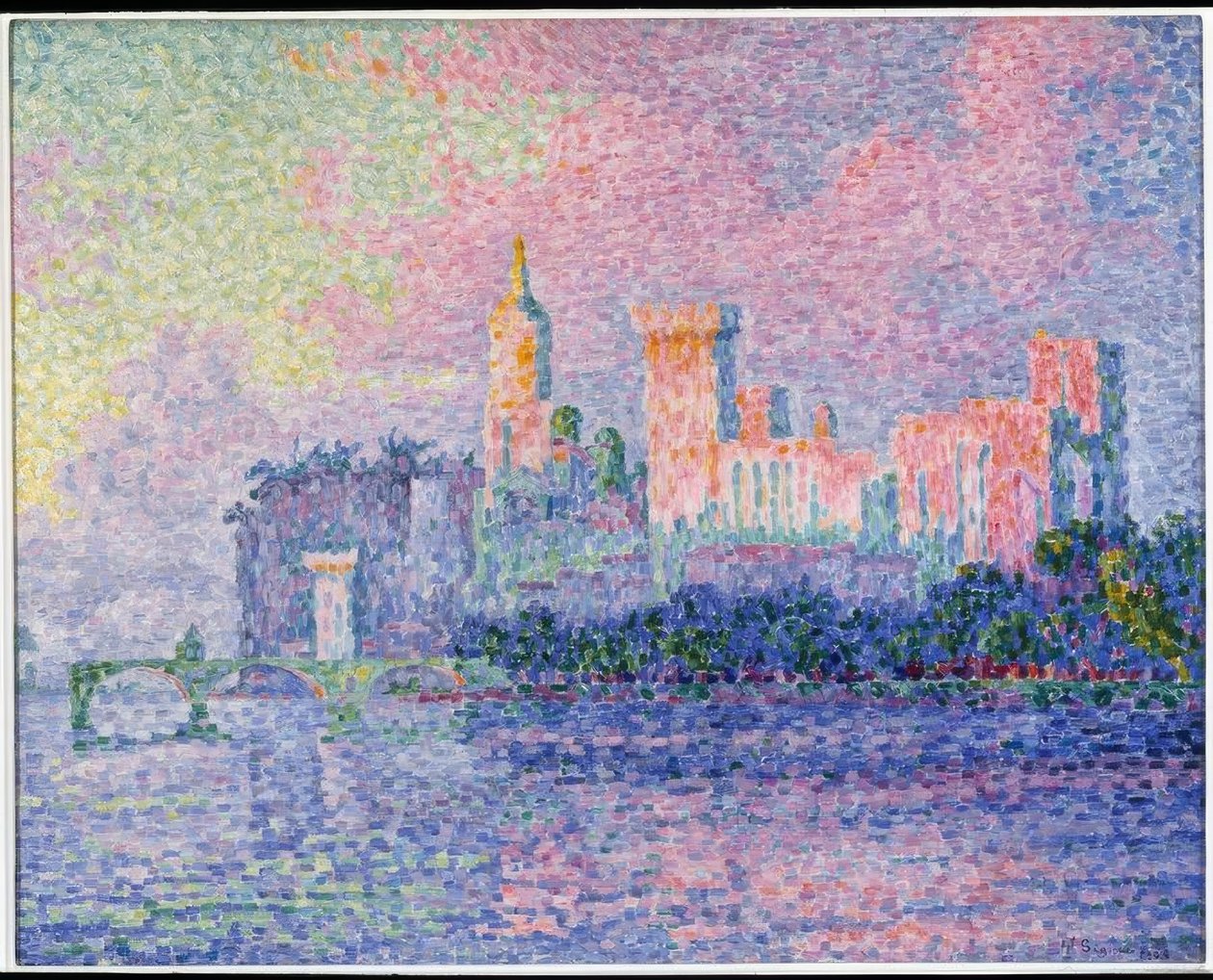 Das Papstschloss, Avignon von Paul Signac