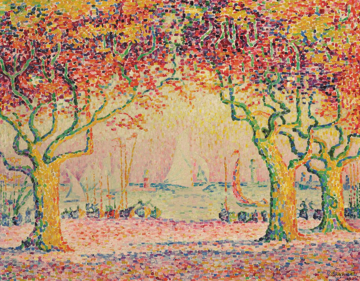 Les Allées, Cannes, 1918-1920 von Paul Signac