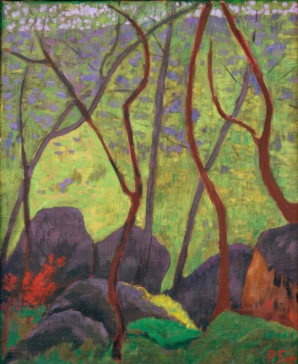 Felsen im Wald von Huelgoat von Paul Sérusier