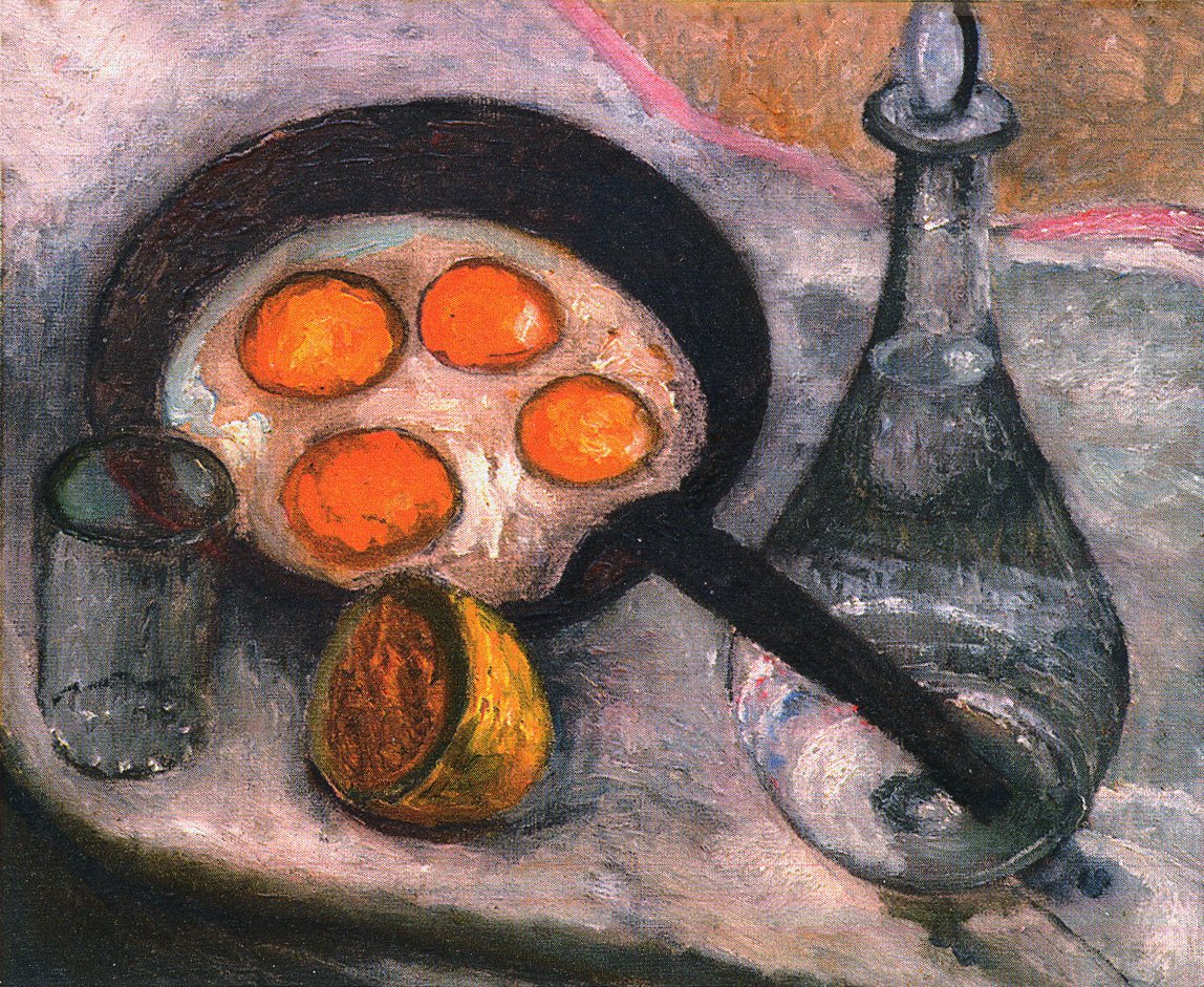 Stilleben mit Spiegeleiern von Paula Modersohn Becker