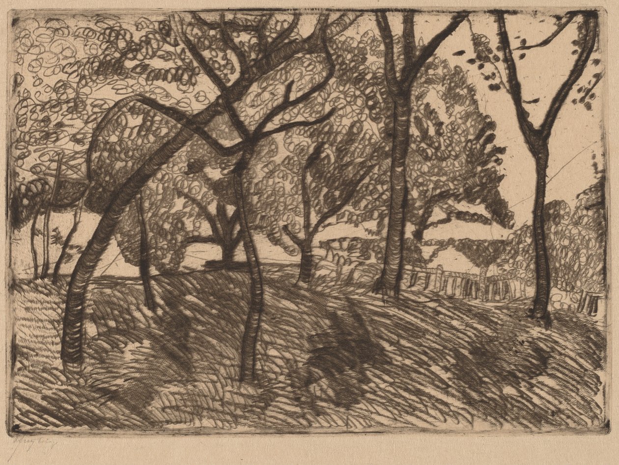 Landschaft mit Bäumen von Paula Modersohn Becker