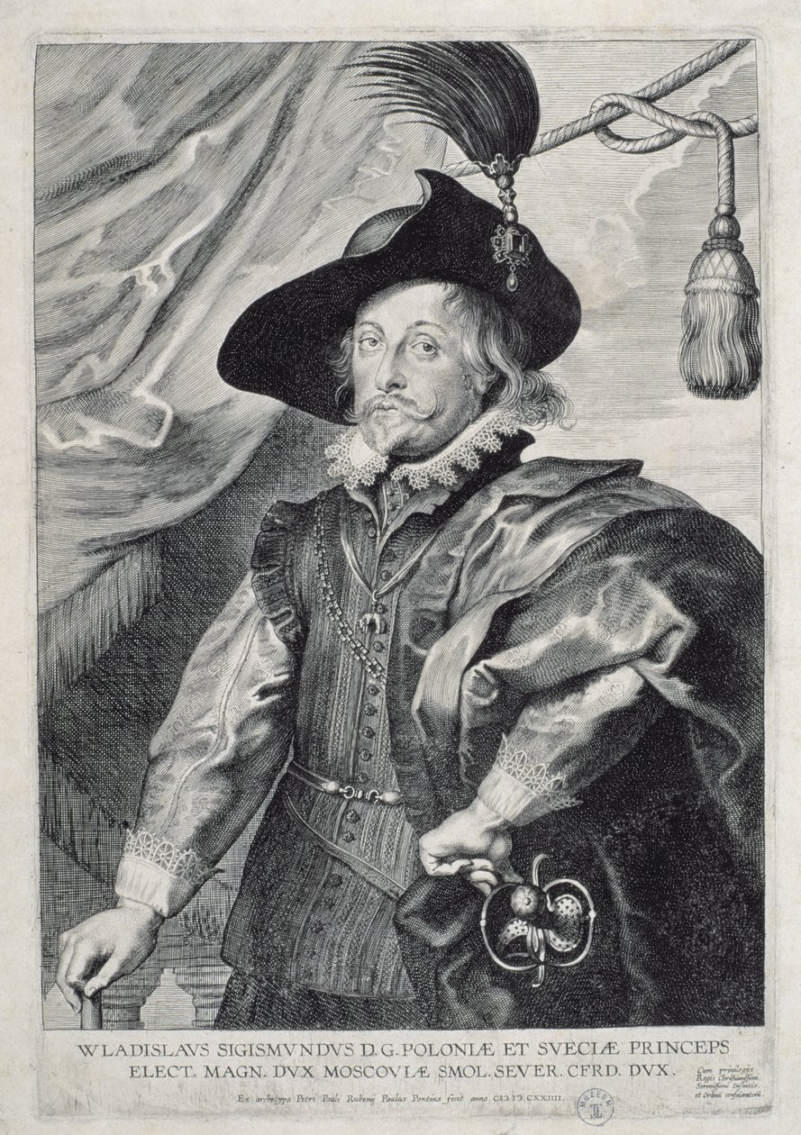 Vladislav IV Vasa (1595-1648) König von Polen, 1624 von Paulus Pontius