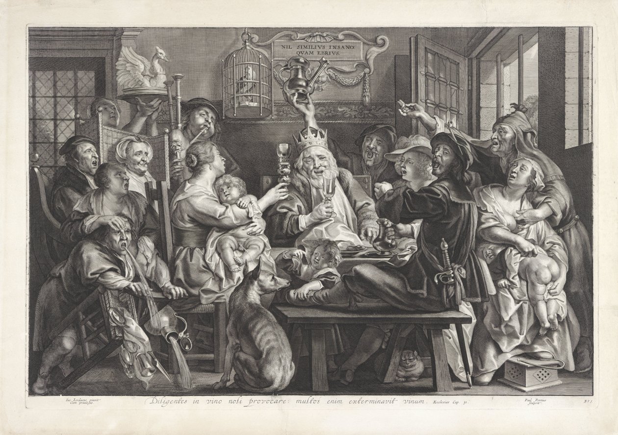 Der König trinkt (Dreikönige) von Paulus Pontius