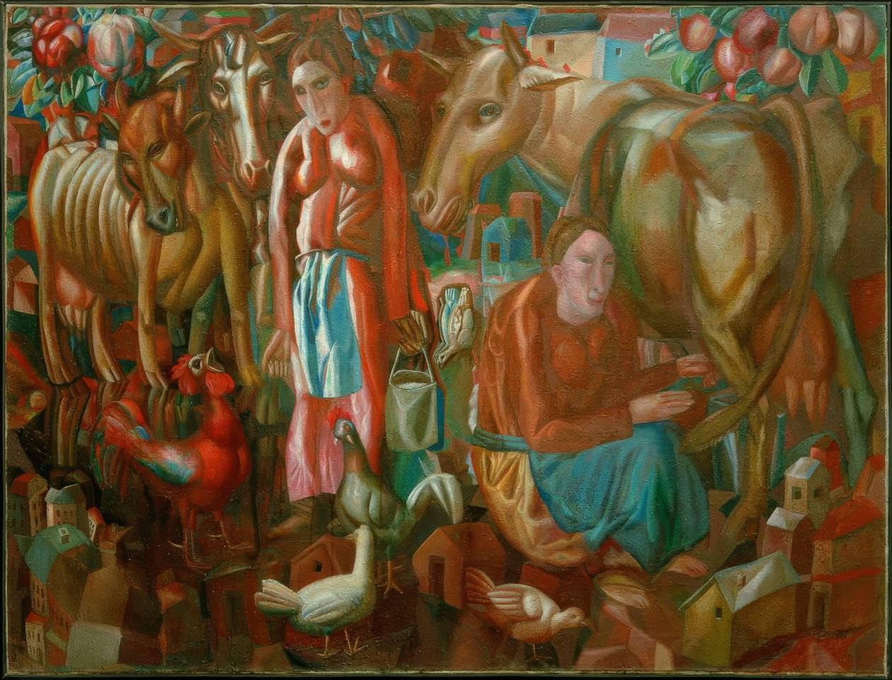 Kuhmägde von Pawel Nikolajewitsch Filonow