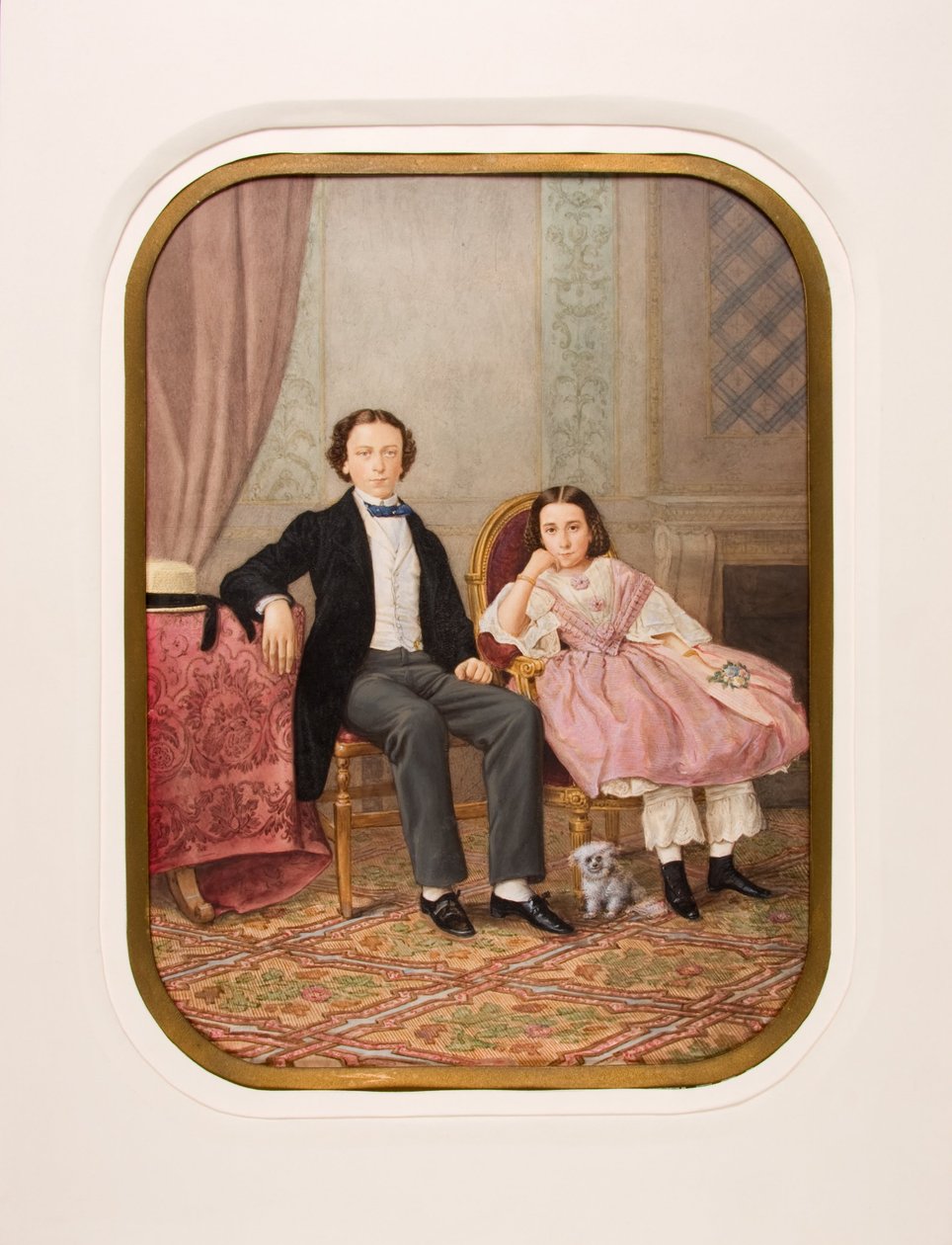 Antonio und Amelia del Valle y Serrano als Kinder von Pedro Martínez de Hebert