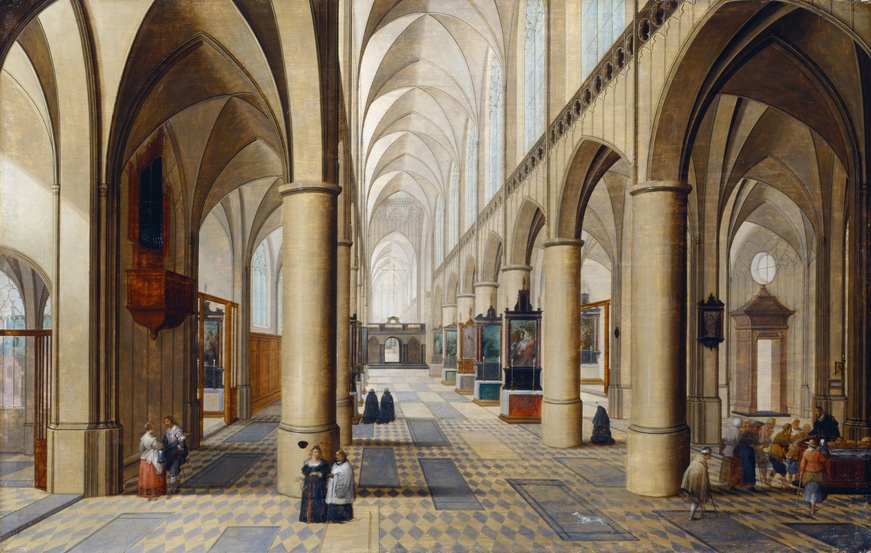 Innenraum einer gotischen Kirche von Pieter the Elder Neeffs