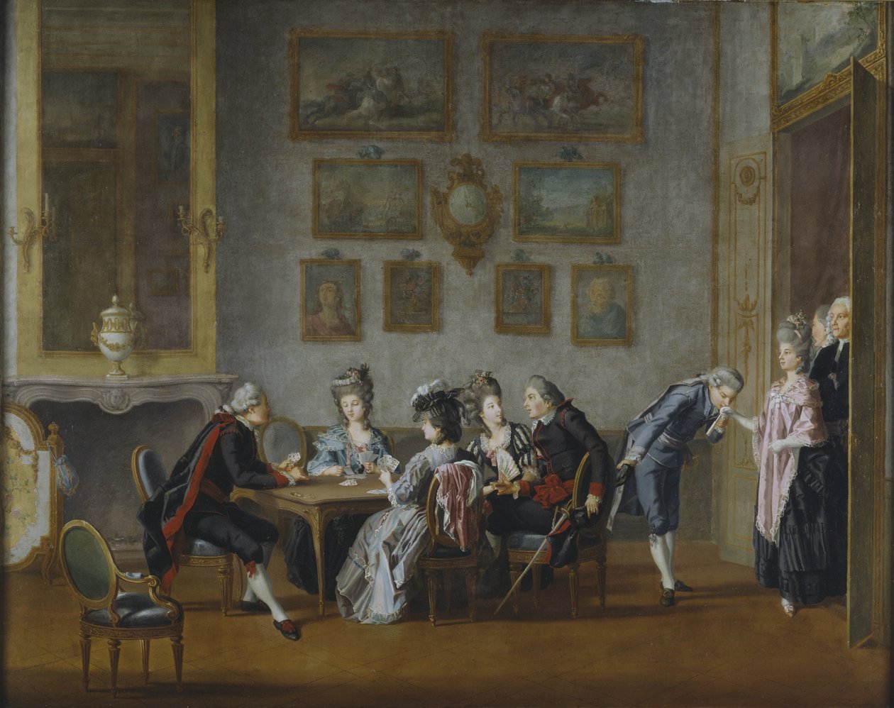 Kartenspiel im Haus von Elis Schroderheim von Pehr Hilleström