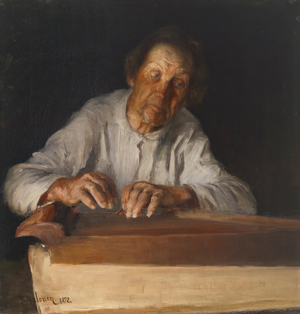 Der Kantele-Spieler, 1892 von Pekka Halonen