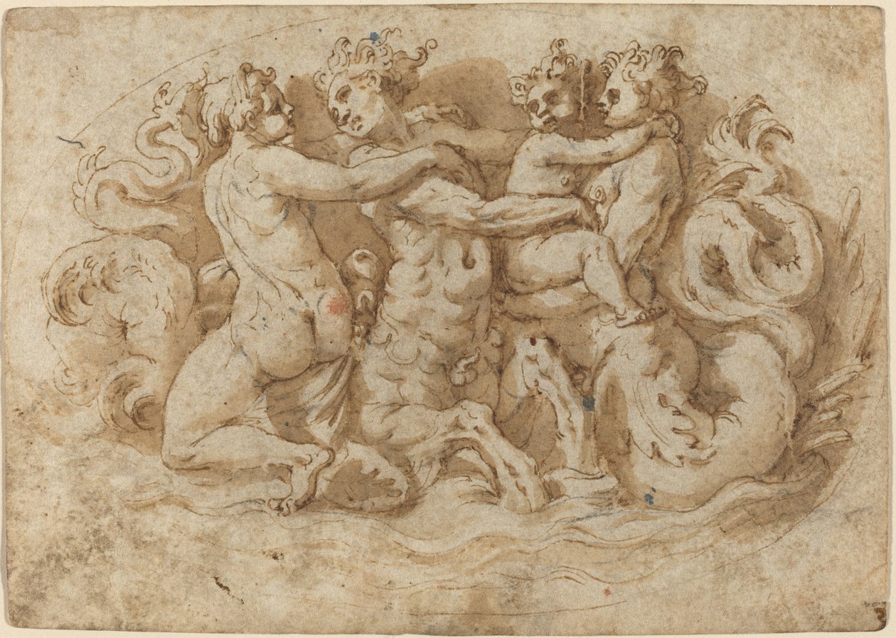 Tritonen und Nymphen von Pellegrino Tibaldi