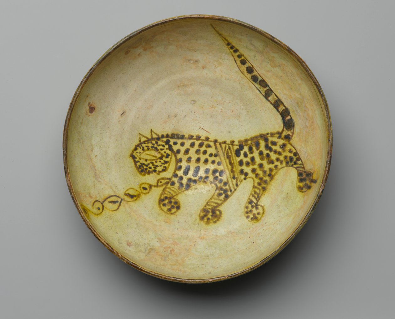 Schüssel mit Darstellung eines Geparden von Persian School