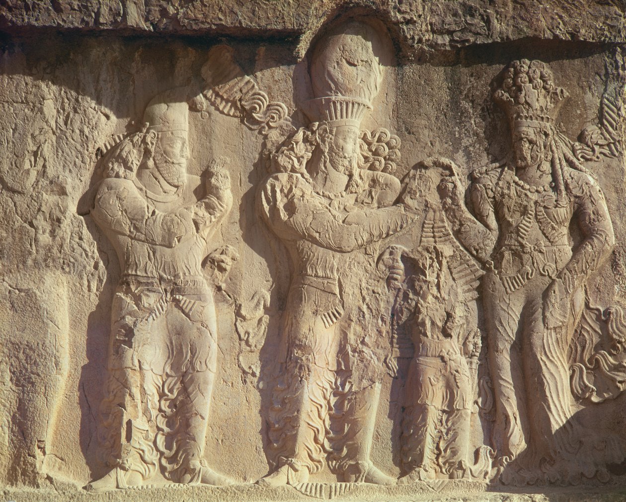 Investitur von Narses durch die Göttin Anahita, Sassaniden, 226-651 n. Chr. von Persian School