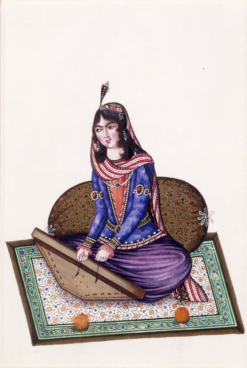 Porträt eines Musikers, 19. Jahrhundert von Persian School