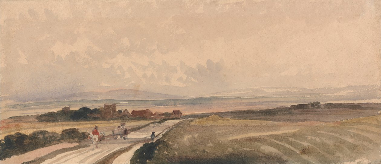 Eine Straße in Yorkshire von Peter de Wint