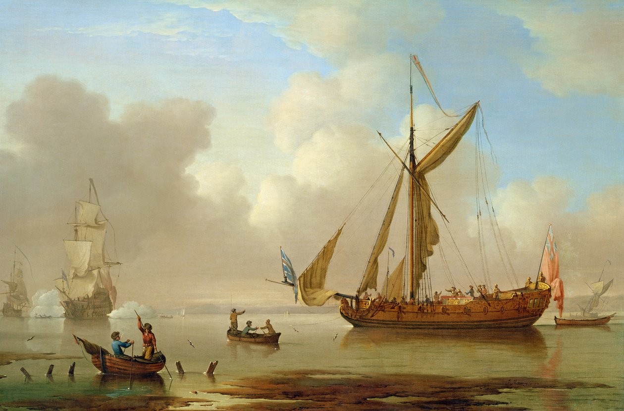 Königliche Yacht vor Anker von Peter Monamy