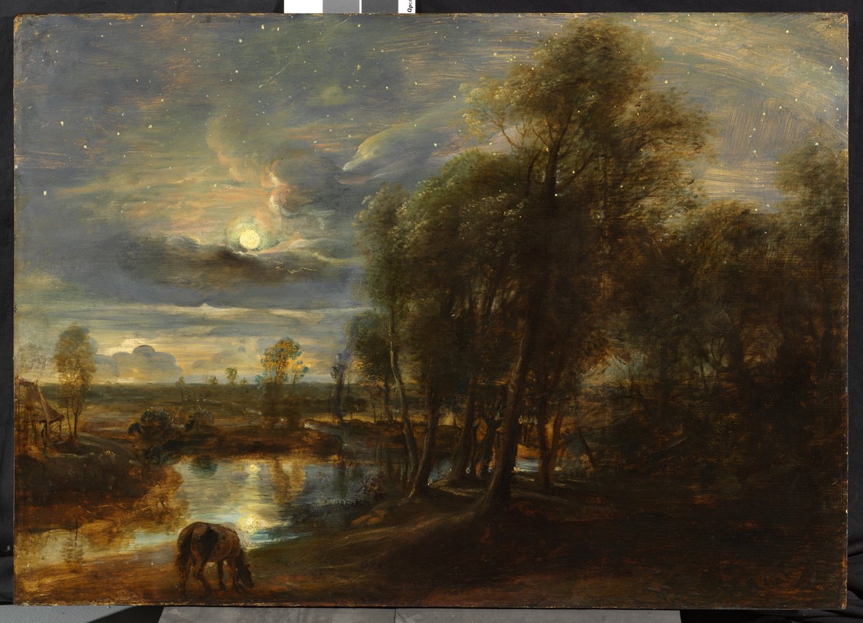Landschaft bei Mondlicht, ca. 1635-40 von Peter Paul Rubens