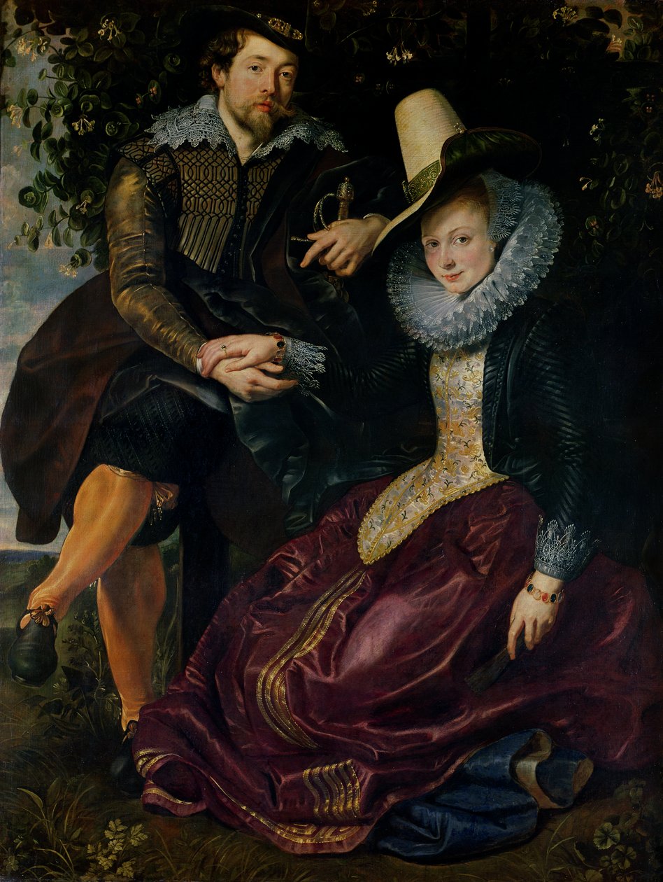 Selbstporträt mit Isabella Brandt, seiner ersten Frau, in der Geißblattlaube, ca. 1609 von Peter Paul Rubens