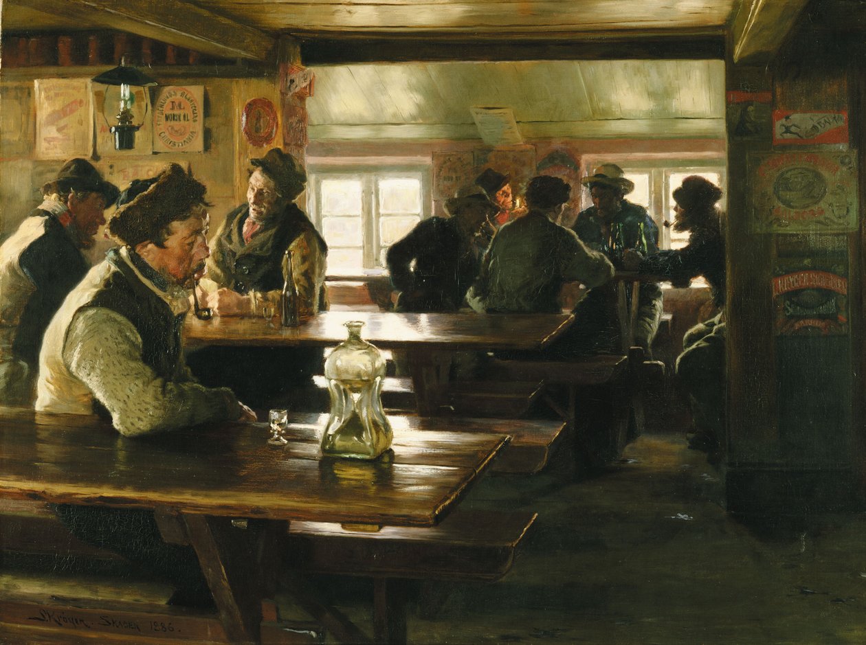 In der Taverne von Kaufmann Winther in Skagen von Peder Severin Krøyer