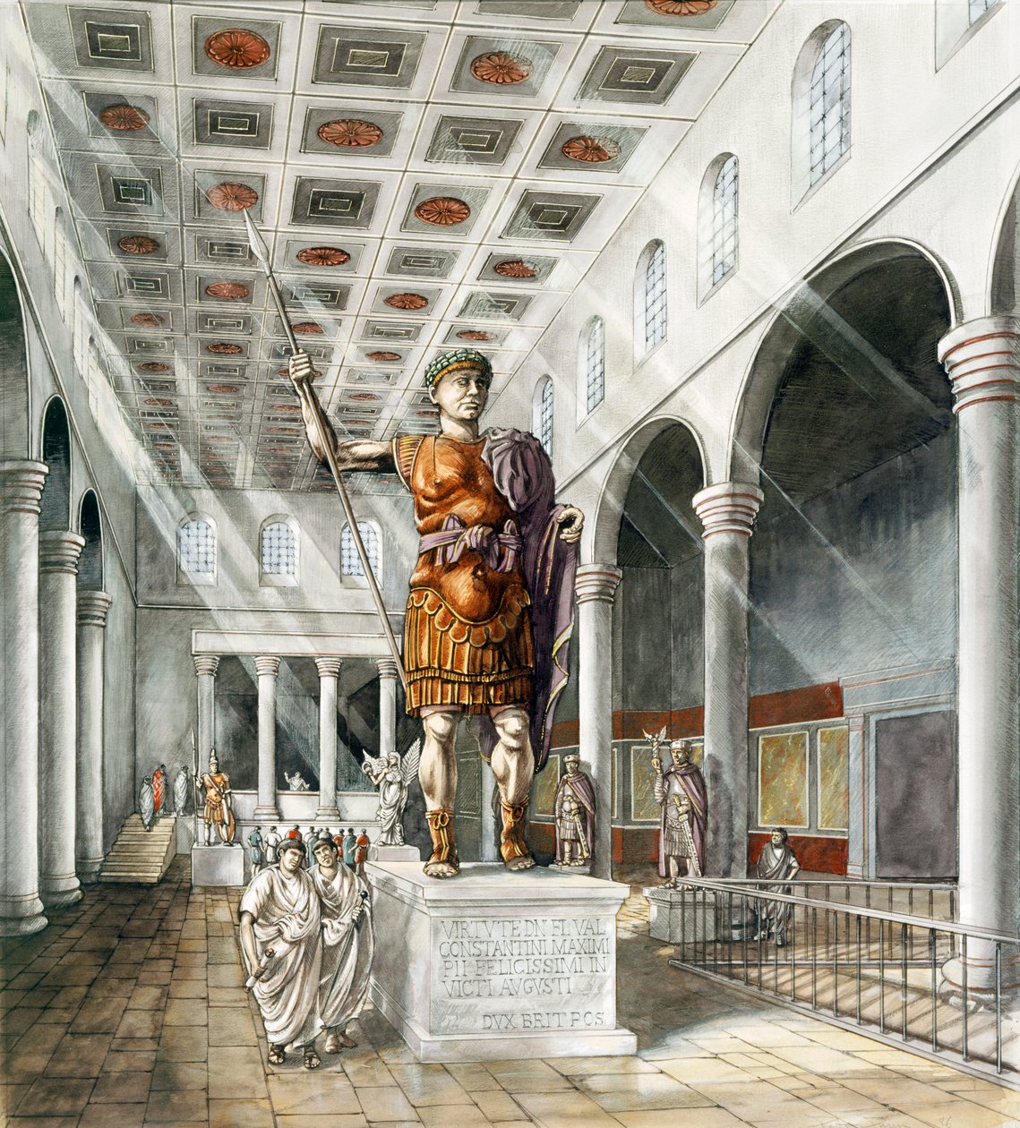Römische Basilika von York, 3. Jahrhundert, ca. 1990-2010 von Peter Dunn