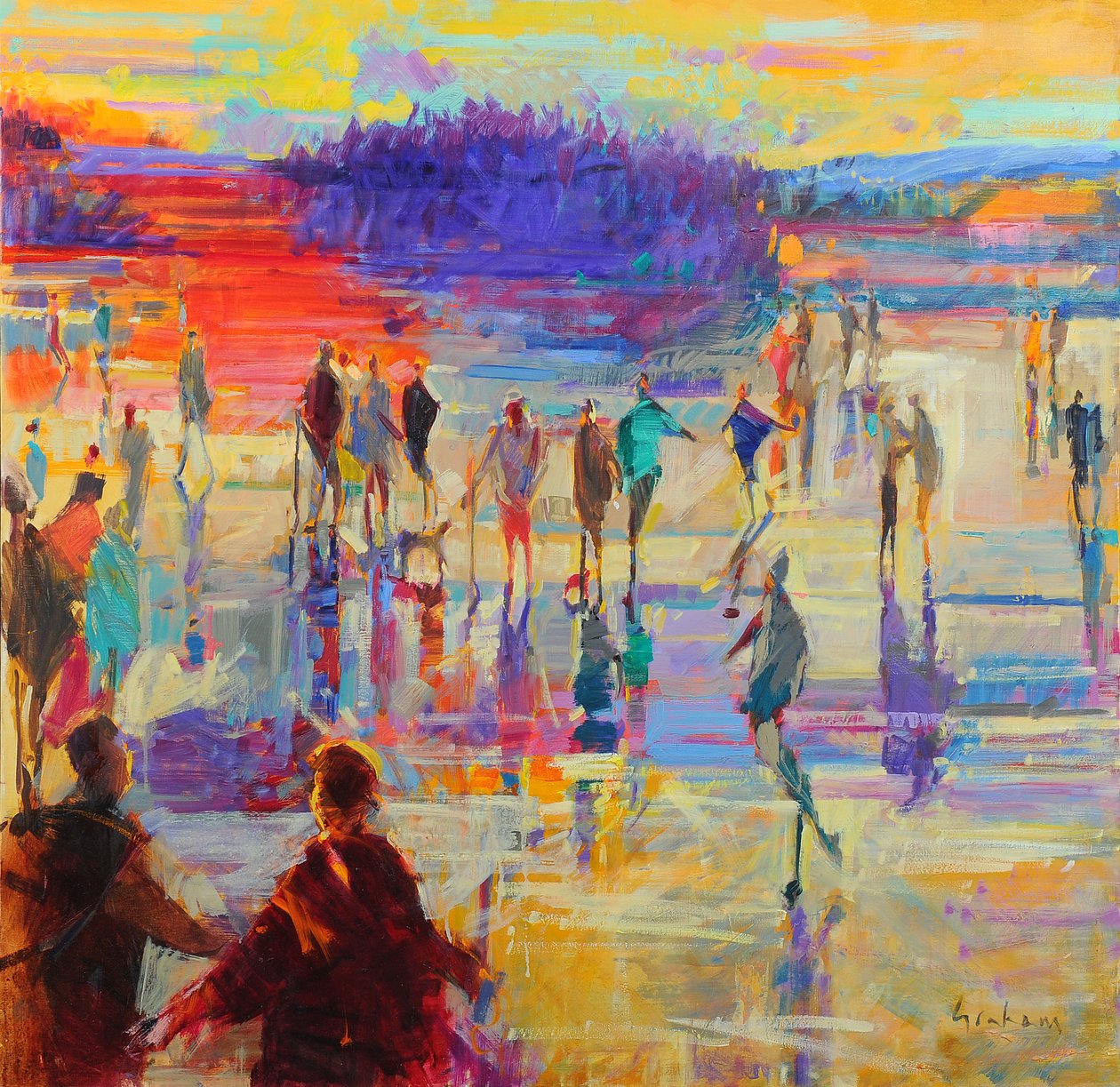 Bonspiel, See von Menteith von Peter Graham (Contemporary)