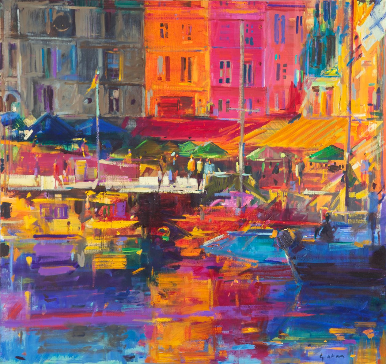 Honfleur Hafen von Peter Graham (Contemporary)