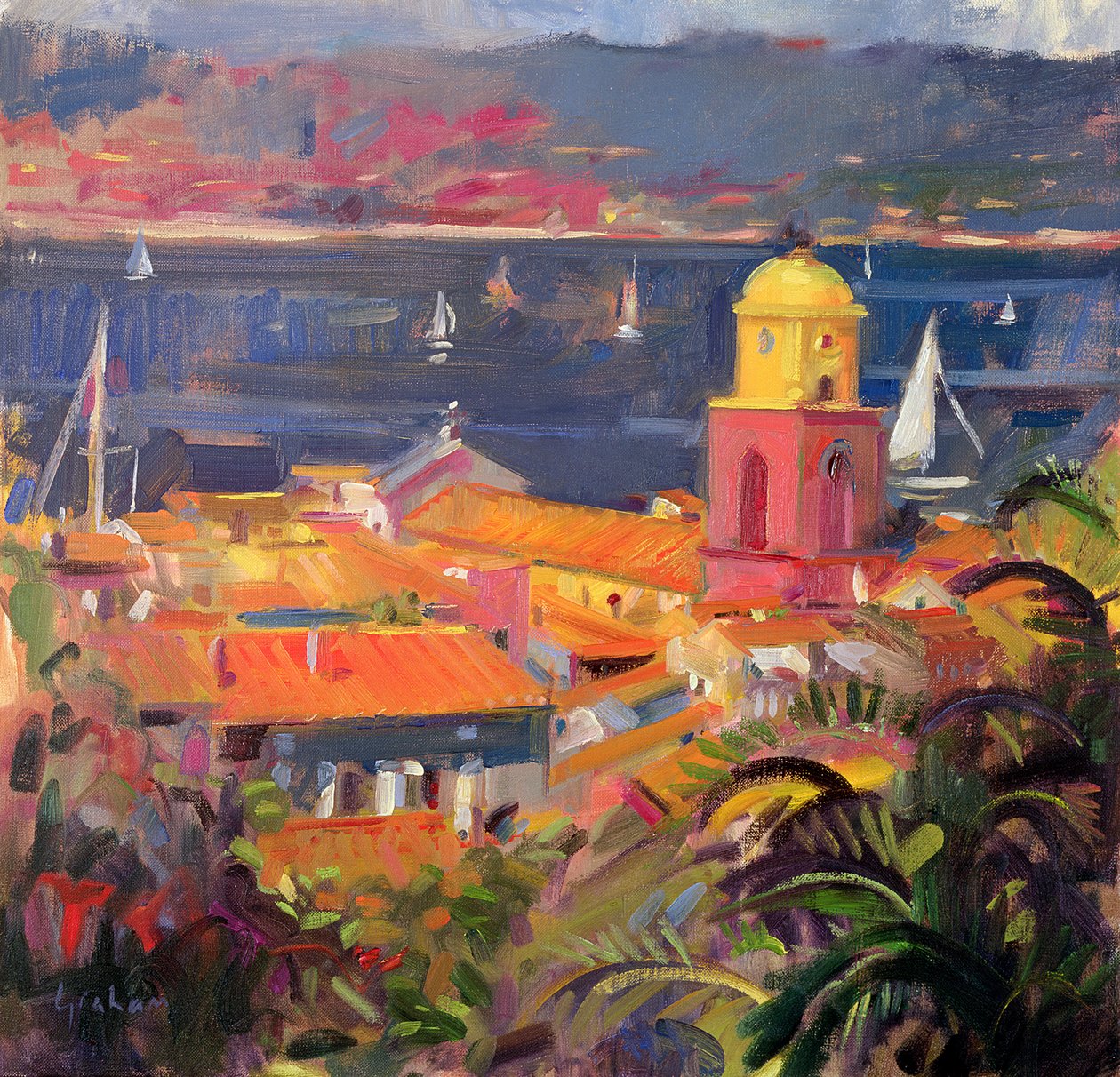 St. Tropez Segeln, 2002 von Peter Graham (Contemporary)